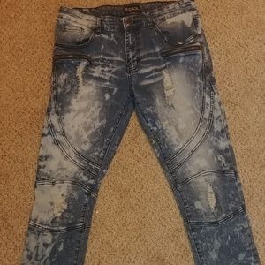Black premium blue jeans